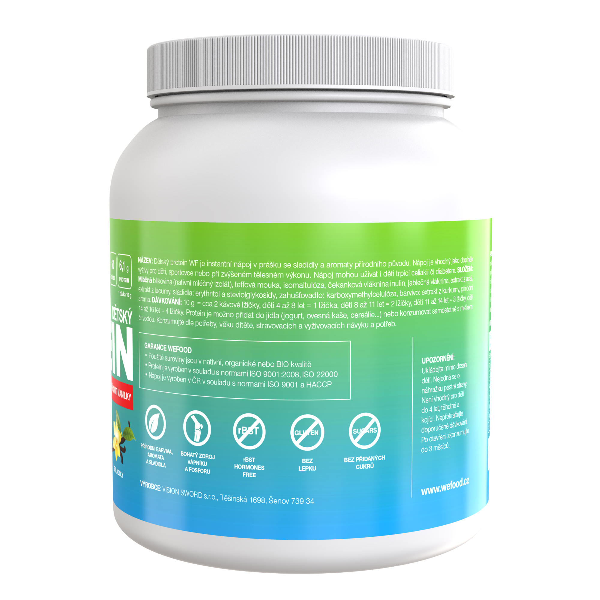 Dětský protein Vanilka - složení